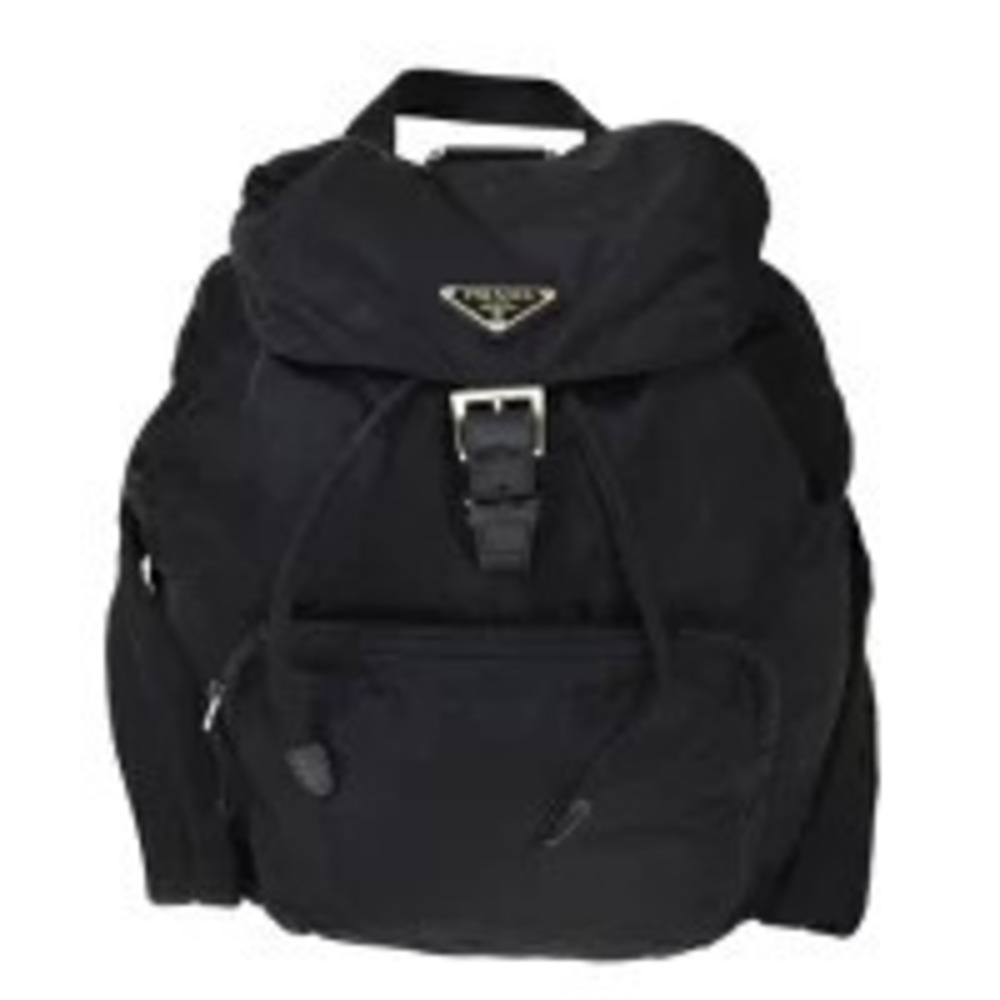 Prada Backpack Daybag Rucksack Bag Black Leather